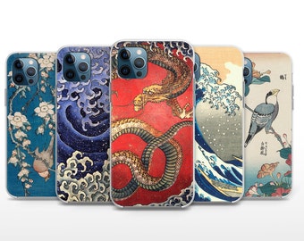 Kultige japanische Handyhülle Hokusai Hülle für iPhone SE, 11, 12, 13, 14 Pro, 15 Pro Max, Google Pixel, Huawei, HTC, Nokia, Sony & OnePlus