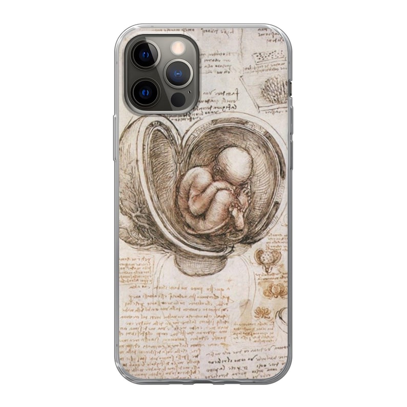 Da Vinci Phone Case Anatomy Cover for iPhone SE, Xs, Xr, 11, 13 Mini, 14 Pro, 15 Pro Max, Google, Huawei, HTC, Nokia, Sony & OnePlus 2