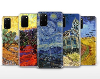 Van Gogh Phone Case Impressionism Cover for Samsung Galaxy S10, S20, S20 +5G, S21, S22 Ultra, S23, S24 Plus, FE 5G, Xiaomi Redmi, Mi Note