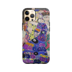 Coque résistante pour téléphone Klimt Art The Maiden pour iPhone 15 Pro Max, Pro, Mini, 14 Pro, 13 Mini, 12, Xs, Xr, SE et Samsung S24, Ultra, Plus, 5G, FE