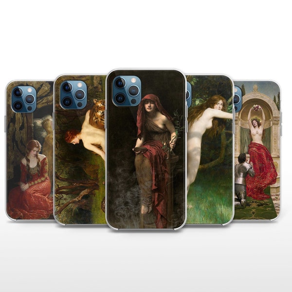 Pre-Raphaelite Phone Case Collier Cover for iPhone SE, Xs, Xr, 13 Pro, 14 Pro, 15 Pro Max, Google Pixel, Huawei, HTC, Nokia, Sony & OnePlus