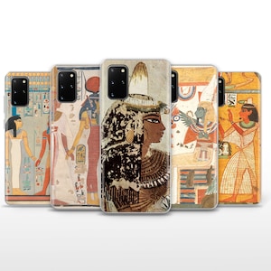 Egypt Phone Ancient Wall Painting Cover for Samsung Galaxy S23, S24 Ultra, S25 Plus, S24 FE and A15, A35, A55