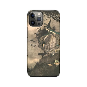 Outhwaite Tough Phone Case Witch Art Cover for iPhone 12 Pro Max, Pro, Mini, 13 Pro, 14, 15 XR, SE & Samsung S24, Ultra, Plus, 5G, FE