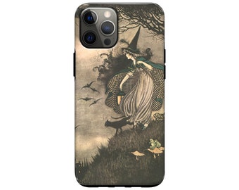 Outhwaite Tough Phone Case Witch Art Cover for iPhone 16 Pro Max, Pro, 15 Pro, 14, 12 XR, SE & Samsung S24, Ultra, Plus, 5G, FE