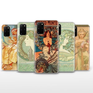 Mucha Phone Case Art Nouveau Phone Cover for Samsung Galaxy S23, S24 Ultra, S25 Plus, S24 FE and A15, A35, A55