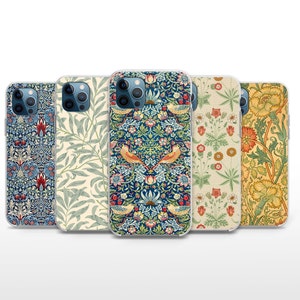 William Morris Phone Case Arts Crafts Cover iPhone SE, Xs, Xr, 11, 12, 13 Pro, 14, 15 Pro Max, iphone 16 and Google Pixel