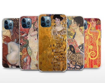 Klimt Phone Case Art Nouveau Art Cover for iPhone SE, Xs, Xr, 12, 13, 14 Pro, 15 Pro Max, Google Pixel, Huawei, HTC,  Nokia, Sony & OnePlus