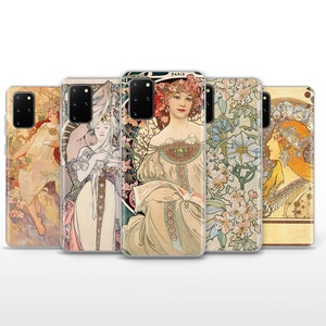 Mucha Phone Case Art Nouveau Phone Cover for Samsung Galaxy S23, S24 Ultra, S25 Plus, S24 FE and A15, A35, A55