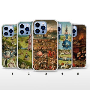 Bosch Phone Case Netherlandish Art Cover voor iPhone 8+, Xr, 11, 12, 14 Pro, 15 Pro Max, 16 Plus en Google 8 Plus
