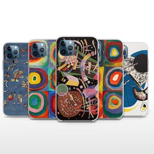 Kandinsky Phone Case Abstract Art Cover for iPhone SE, Xs, Xr, 13, 14 Pro, 15 Pro, 16 Pro Max, Google Pixel 8 Pro, 9 Pro Fold