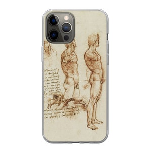 Da Vinci Phone Case Anatomy Cover for iPhone SE, Xs, Xr, 11, 13 Mini, 14 Pro, 15 Pro Max, Google, Huawei, HTC, Nokia, Sony & OnePlus 3