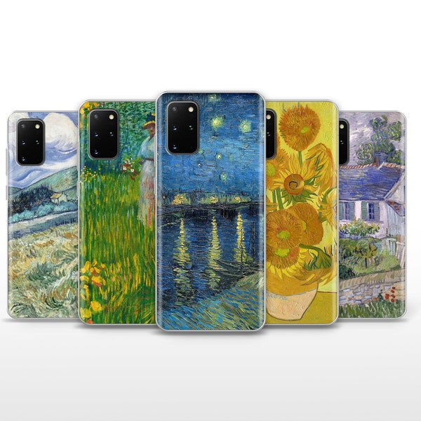 Van Gogh Phone Case Impressionism Cover for Samsung Galaxy S20, S20 +5G, S21, S22 Ultra, S23 Plus, S24, FE 5G, Xiaomi Redmi, Mi Note