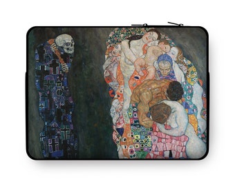 Klimt 'Death and Life' Laptop Sleeve, Fine Art MacBook Cover