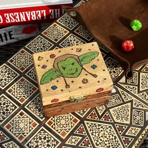 Dice Goblin Dice Box/Jewelry Box; Custom dice vault; dungeon master storage; themed D&D keepsake polyhedral trinket case; OOAK accessory