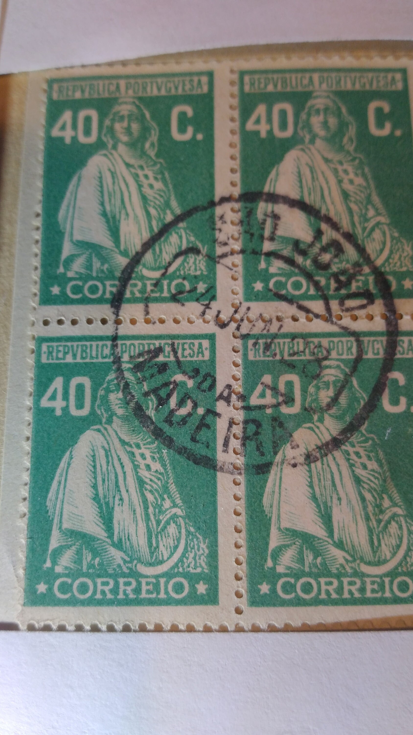 4 RARE 1928 Portugal 40cpostal Stamp Ceres Series 10.9x15 Etsy UK