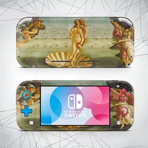 Skin para Nintendo Switch Lite, Sandro Botticelli 'El nacimiento de Venus', consola de juegos portátil, calcomanía de vinilo premium.