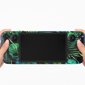 Skin tropical floral para Steam Deck, skin para Steam Deck OLED, calcomanía para consola portátil, calcomanía para consola de juegos, skin para control, vinilo premium