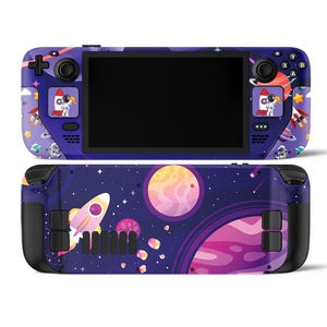 Cosmic Awareness Steam Deck OLED Skin: Space Art Console Decal