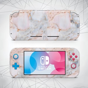 Vinilo premium con diseño de mármol pastel para Nintendo Switch Lite, consola portátil