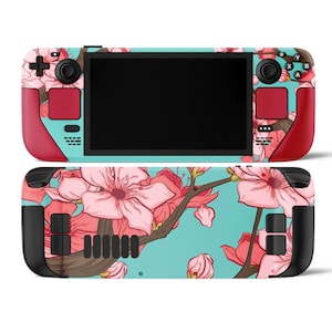 Sakura Blossom Steam Deck OLED Skin: Japanese Art Anime Vinyl Decal