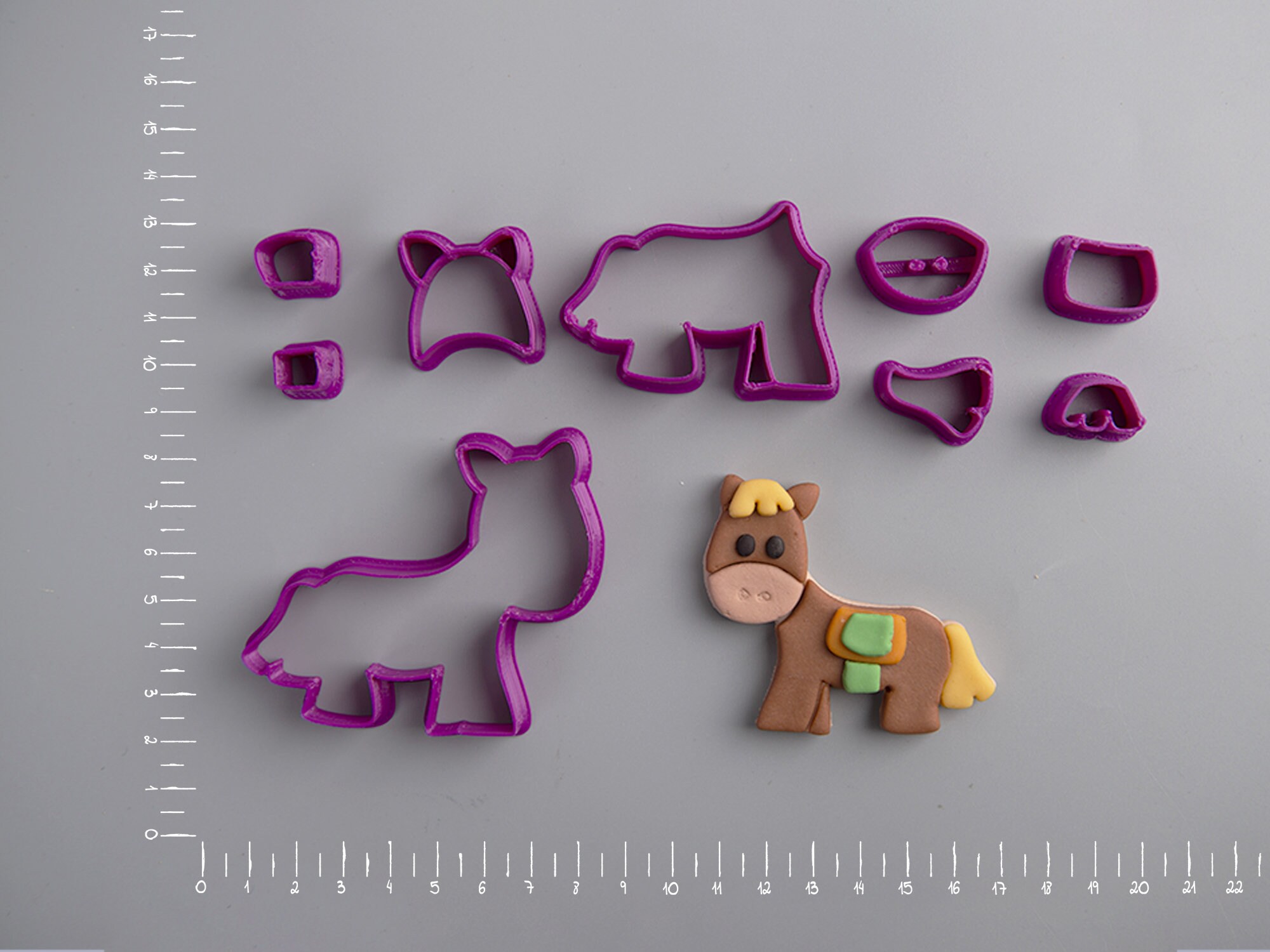 Farm Animal Cookie Cutters Set 3D Fondant Mold Birthday Party Etsy