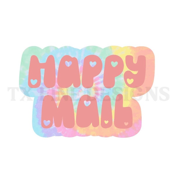 Happy Mail Digital Sticker File, PNG, Digital File