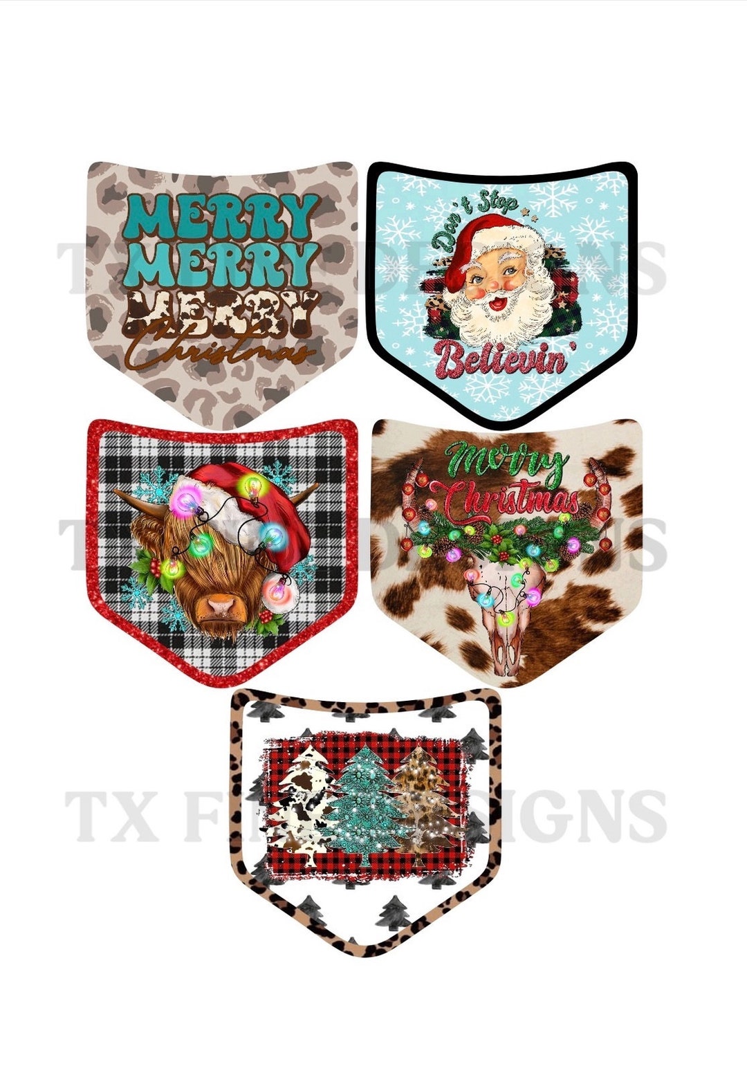 Pockets Digital Cardstock Christmas Digital Download Etsy