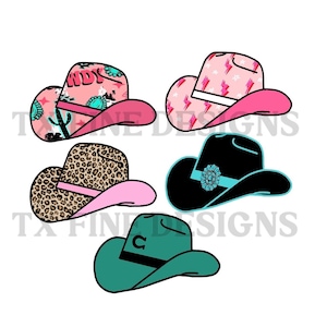 Cowboy Hat Digital Download, Western Digital Cardstock, Digital File, PNG