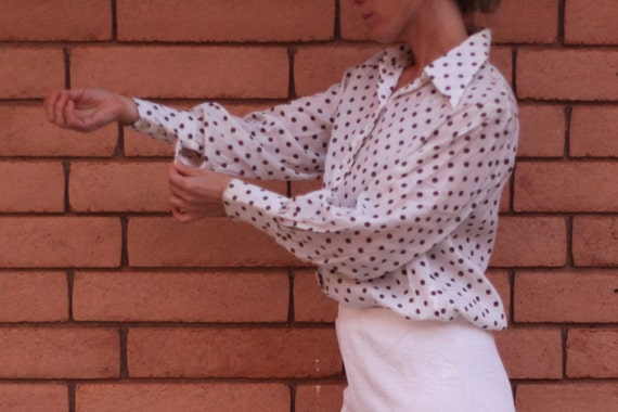 Vintage Lady Wrangler 1970s Polka Dot Shirt - image 10
