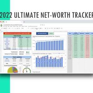ULTIMATE Personal Finance, Net Worth, Money, Budget & Investments Tracker 2022 Automated Google Sheet (GBP/UK Edition)