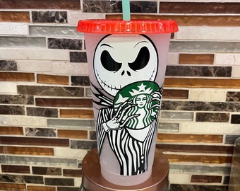 Starbucks cup, Halloween cup, stocking stuffers, gift for him, Gift ideas, Anniversary, Coffee Cup, Custom Gift, Halloween