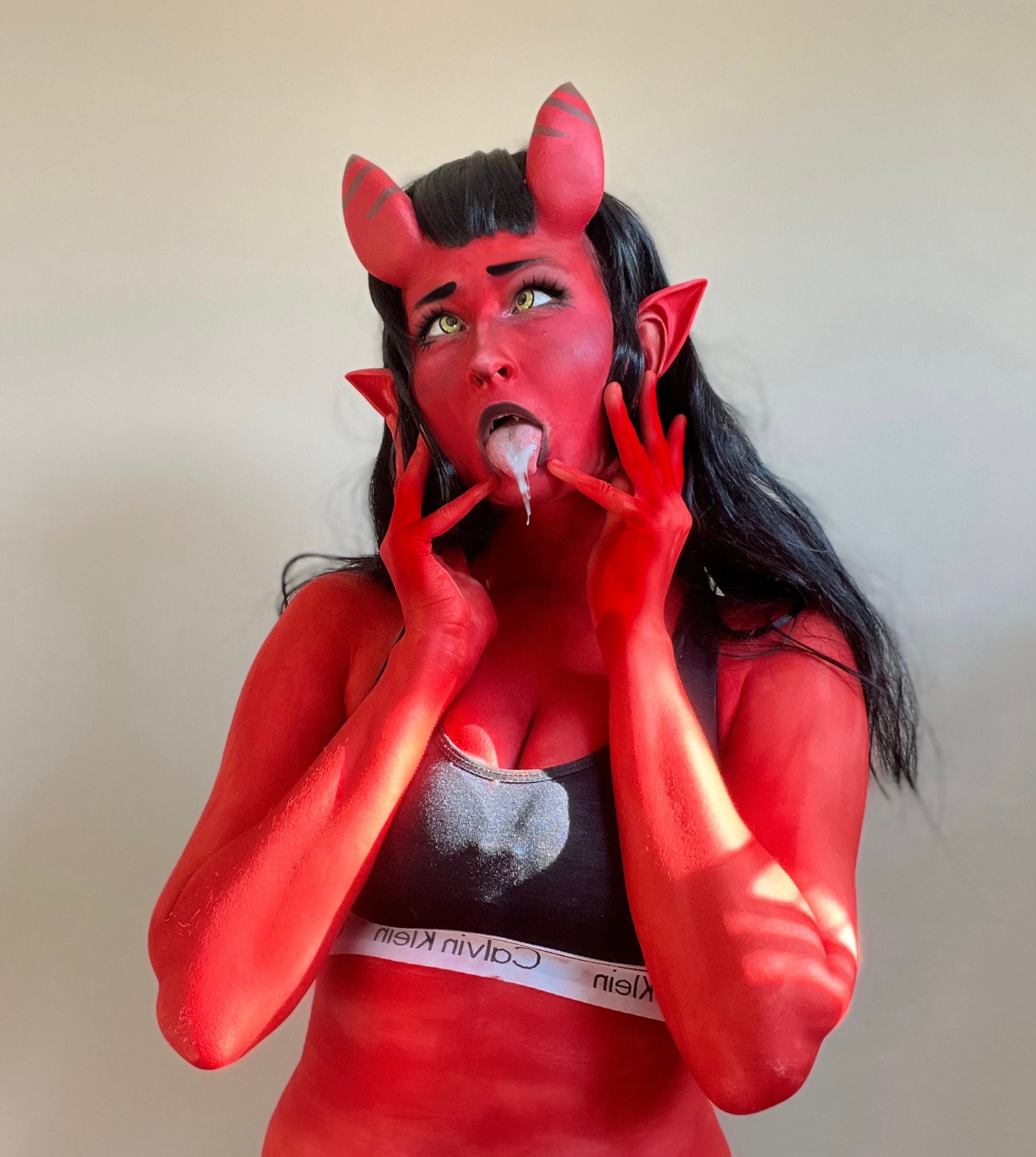 NSFW Meru the Succubus Cosplay Photoset topless Sexy Cosplay Photos - Etsy