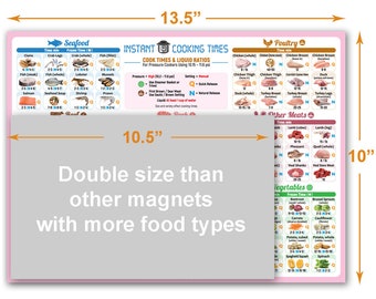 Magnetic Cheat Sheet: 45 Instant Pot Cooking Times & Prep Functions -  Perfect Kitchen Accessory! - Temu