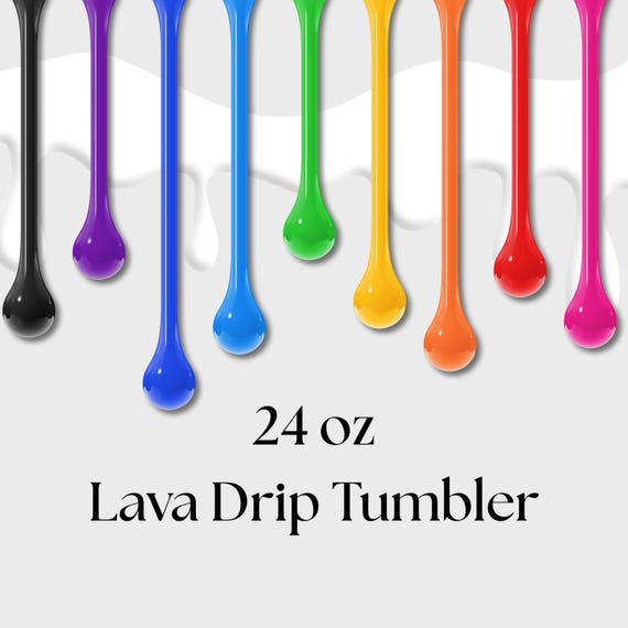 24oz Lava Drip Tumbler