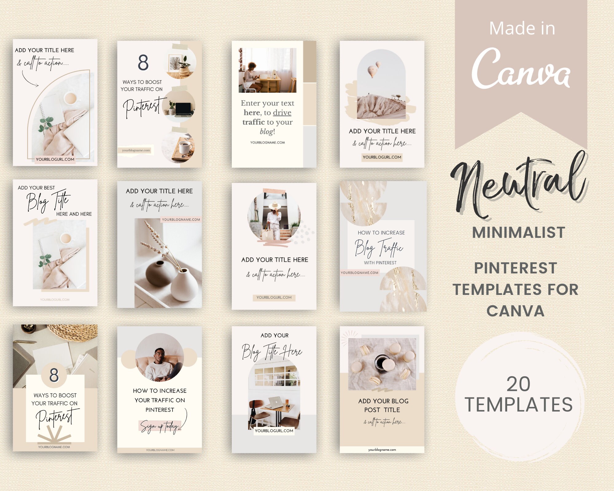 20 Pinterest Templates for Canva Canva Templates for | Etsy España