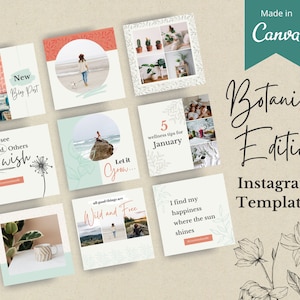 Instagram Post Templates Coach, Instagram Templates for Canva, Blogger Templates for Instagram, Social Media Templates, Branding Kit
