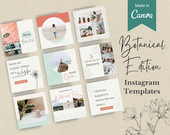 Entrenador de plantillas de publicaciones de Instagram, Plantillas de Instagram para Canva, Plantillas de Blogger para Instagram, Plantillas de redes sociales, Kit de marca