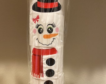 Christmas Stacked Toilet Paper Gag Gift