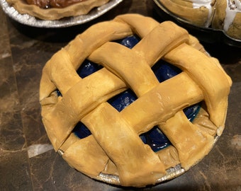 Faux Mini Blueberry Pie