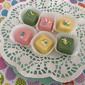 Faux Easter Spring Petit Fours, Candy