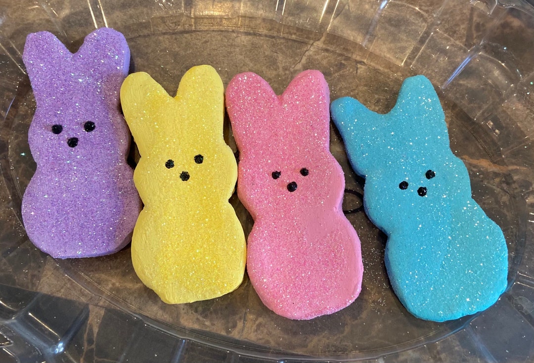 Faux Marshmallow Peeps Set of 4 Etsy.de