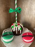 Faux Christmas Dipped Chocolate Apple With M&M’s