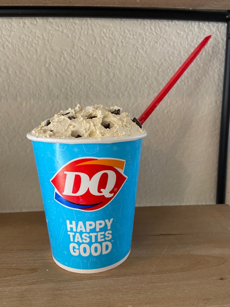 Faux Dairy Queen Cookie Dough Chocolate Chip Blizzard Etsy