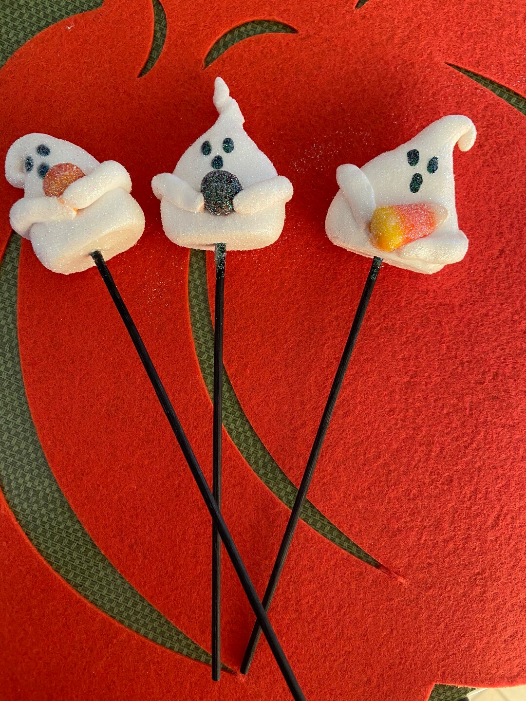 Faux Glitter Marshmallow Ghost on a Stick - Etsy