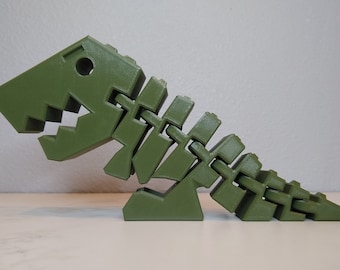 Large Flexible T-Rex / Toy Action Figure / 3D Printed