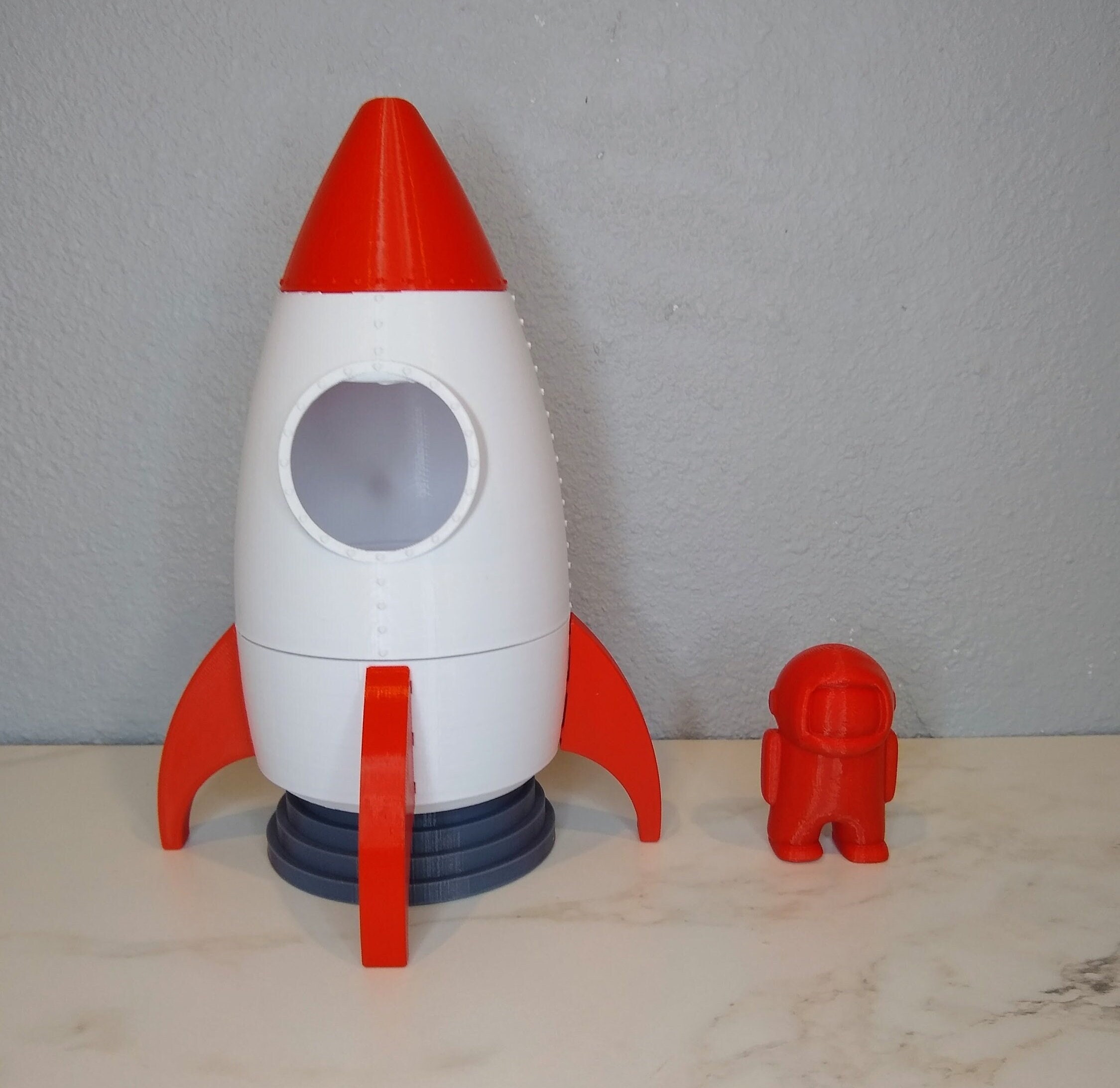 Rocket Ship With Astronaut / Toy Rocket / 3D Printed 