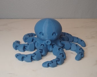 Flexible Octopus / Toy Action Figure / 3D Printed