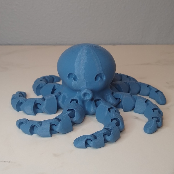 Flexible Octopus / Toy Action Figure / 3D Printed