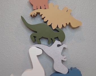 3D Printed Dinosaur Stacking Blocks: Montessori Toy Set