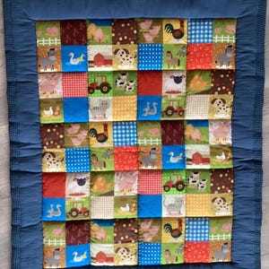 Krabbeldecke, Babydecke, Patchwork, ca 90 x 115 cm
